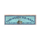Dauphin Island Shrimp Boat Latitude Longitude | Wall Art Print on Real Wood
