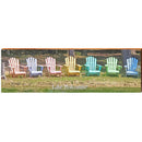 Lake Holcombe Colorful Adirondack Chairs | Wall Art Print on Real Wood