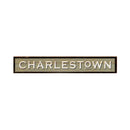 Charlestown Tan Sign | Wall Art Print on Real Wood