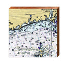 Charlestown, RI NOAA Chart Map | Wall Art Print on Real Wood