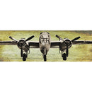 SIM5-BOM1-30X30 A,B,C | Wall Art Print on Real Wood