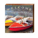 Welcome to Lake Keowee Boats | Real Wood Art Print