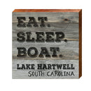Eat Sleep Boat Lake Hartwell | Real Wood Art Print