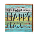 Lake Hartwell, South Carolina Happy Place Phrase Wooden Sign | Wall Art Print on Real Wood
