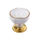 Mascot Hardware Tropical Leaves 1-2/3 in. White Cabinet Knob (Pack of 10)