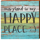 Maryland is My Happy Place | Wall Art Print on Real Wood