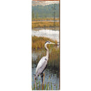 Chesapeake Bay Marsh Heron | Wall Art Print on Real Wood