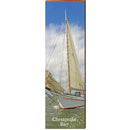 Chesapeake Bay Vintage Sailboat | Wall Art Print on Real Wood