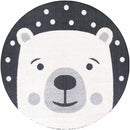 Kids Bear Animal Print Nursery Outdoor Area Rug - Clearance