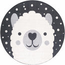 Kids Llama Animal Print Nursery Outdoor Area Rug - Clearance
