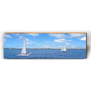 Blue Sky Bay Sailing | Wall Art Print on Real Wood