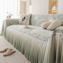 French Chic Style Ruffle Rose Cover Throw for Sofas, Decorative Sectional Covers