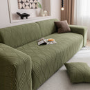 Modern Wavy Jacquard Sofa Slipcover, High Stretch Sofa Cover with 3D Organic Texture