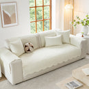 Floral Cotton Quilted Sofa Cover, Non-Slip Couch Protector with Scalloped Edges