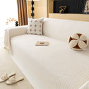 Jacquard Textured Couch Cover Throw, Soft Thick Decorative Slipcover for Couch