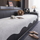 Chenille Couch Cover with Scalloped Edge, Non-Slip Modular Slipcover Sectional