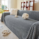 Thick Plush Non-Slip Sofa Throw Cover, Warm Soft Faux Fur Couch Protector for Winter