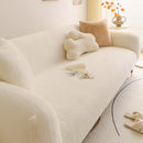 Soft Plush Warm Sofa Cover Stretchable Cozy Velvet Couch Protector for Fall & Winter
