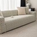 3D Jacquard Geometric Sofa Cover, High Stretch Soft Polar Fleece Slipcover for Couch