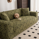 Plush Fleece Stretch Sofa Cover, Super Soft Textured Geometric Couch Slipcover