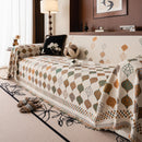 Boho Geometric Sofa Slipcovers Chenille Scratch Resistant Couch Protective Covers