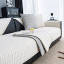 Geometric Textured Couch Slipcover Protector Non-Slip Ice Silk Sofa Cover for Couch