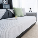 Geometric Textured Couch Slipcover Protector Non-Slip Ice Silk Sofa Cover for Couch