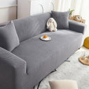 Grid Textured Stretch Sofa Cover, Soft Elastic Slipcover for Couch Protection