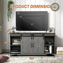Eira Farmhouse 56-inch TV Stand with Storage Cabinet and Cable Holes, Entertainment Center Console for Living Room, Bedroom