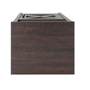 Furniture of America Farmhouse Grey 16-inch Side Table with Barn Door and Open Shelf