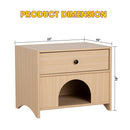 Travis Modern Natural 22-inch Side Table with Pet-Friendly Nook