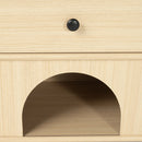 Travis Modern Natural 22-inch Side Table with Pet-Friendly Nook