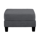 Dark Gray 3 Piece Set Comfy Sofa Couch 3-Seater & Loveseat Sofa with Storage Ottoman for Living Room with USB, Side Pockets, Pillows included