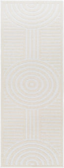 Deron White Washable 3D Rug