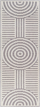 Deron Gray Rainbow Washable Rug