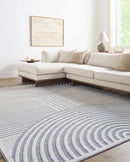Deron Gray Rainbow Washable Rug