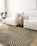 Deron Khaki Washable Area Rug