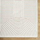 Deron Ivory 3D Rainbow Washable Rug