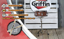 GRIFFIN Snare Drum Package with Snare Stand, 2 Pairs of Drum Sticks & Drum Key | Snare Kit with Poplar Wood Shell 14" x 5.5" with Flat Hickory PVC | 8 Metal Tuning Lugs & Snare Strainer Throw Off