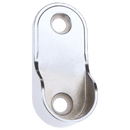 SM08 Oval Wardrobe Rail End Brackets Steel Closet Rod Socket Holder Pair