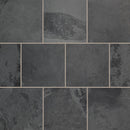Montauk lack 16 in x 16 in gauged slate floor and wall tile SMONBLK1616G product shot wall view