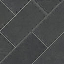 Montauk black 12 in x 12 in gauged slate floor and wall tile SMONBLK1212G product shot angle view