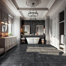 Montauk black 12 in x 12 in gauged slate floor and wall tile SMONBLK1212G product shot bath basin view