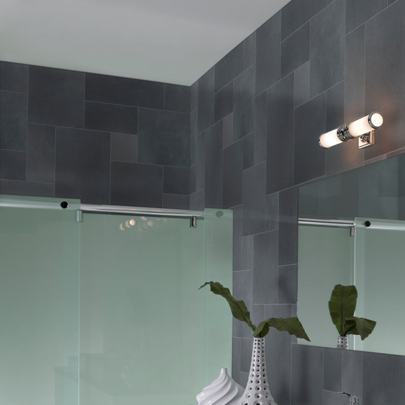 Montauk Blue Gauged Slate Floor and Wall Tile - MSI Collection bath wall view