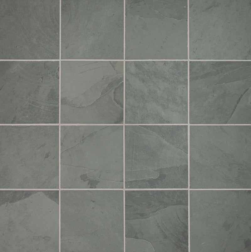 Montauk blue 12 in x 12 in gauged slate floor and wall tile SMONBLU1212G product shot tile wall view