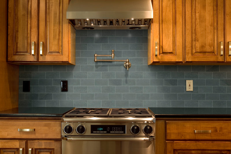 Montauk blue 3 in x 6 in gauged slate floor and wall tile SMONBLU36G product shot tile kitchen view