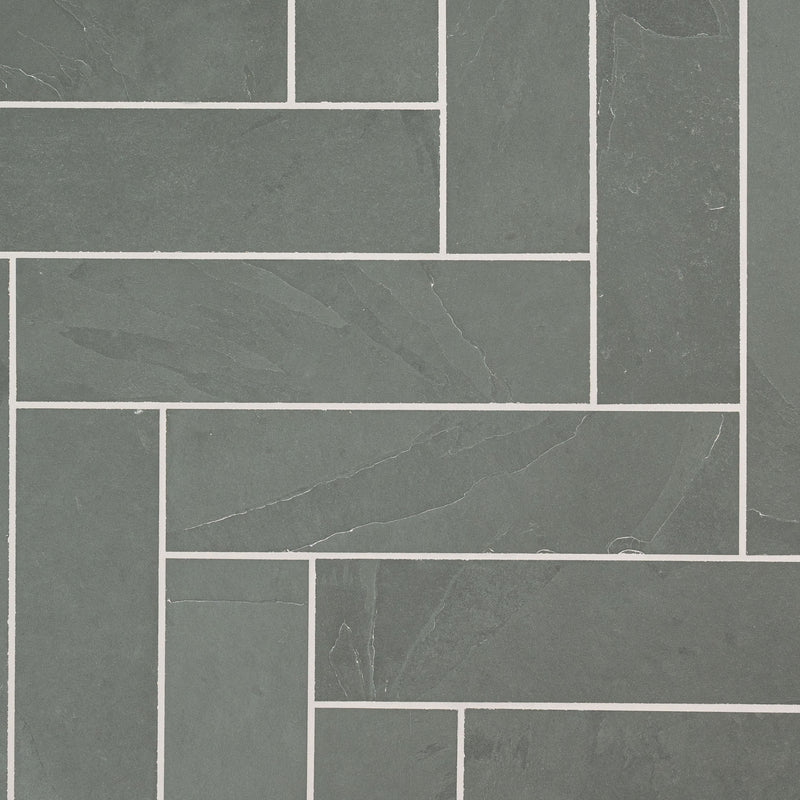 Montauk blue 6 in x 24 in gauged slate floor and wall tile SMONBLU624G product shot tile profile view