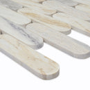 Angora Ellipse 12"x12" Polished Marble Mosaic Floor and Wall Tile - MSI Collection