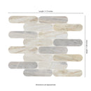 Angora Ellipse 12"x12" Polished Marble Mosaic Floor and Wall Tile - MSI Collection