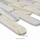 Angora Ellipse 12"x12" Polished Marble Mosaic Floor and Wall Tile - MSI Collection